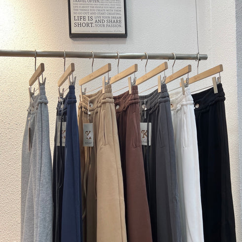 KELTIS Drawstring Wide Leg Trousers